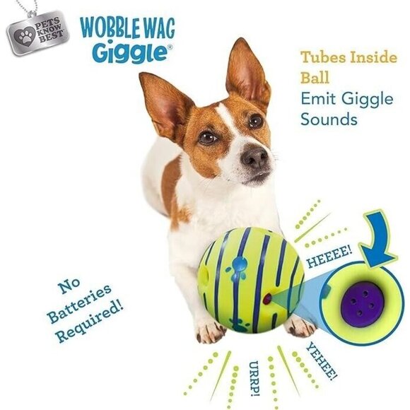 Wobble Wag Giggle Ball Interactive Dog Toy - Picture 3 of 6